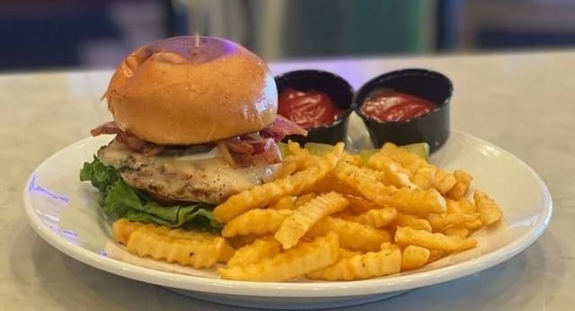 Grilled Chicken Club Sandwich.
