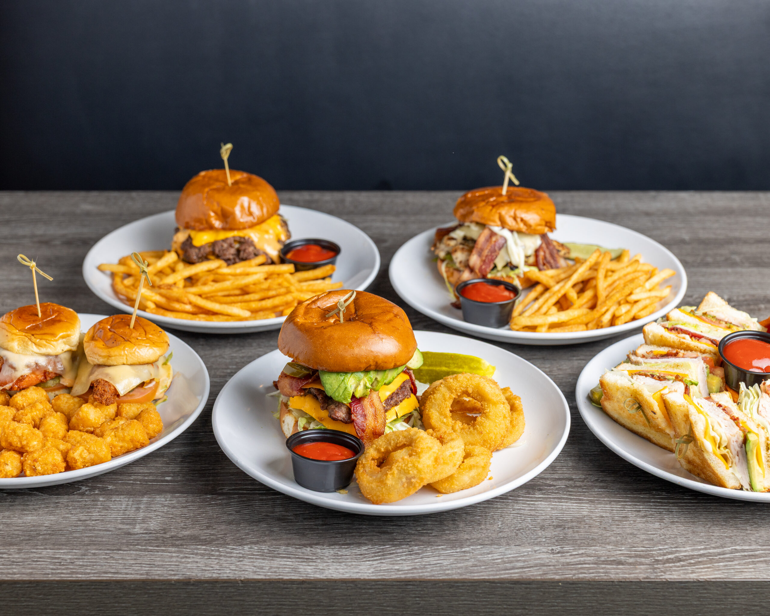 Individually boxed meals from The Junction Bar and Grill, ready for grab-and-go catering
